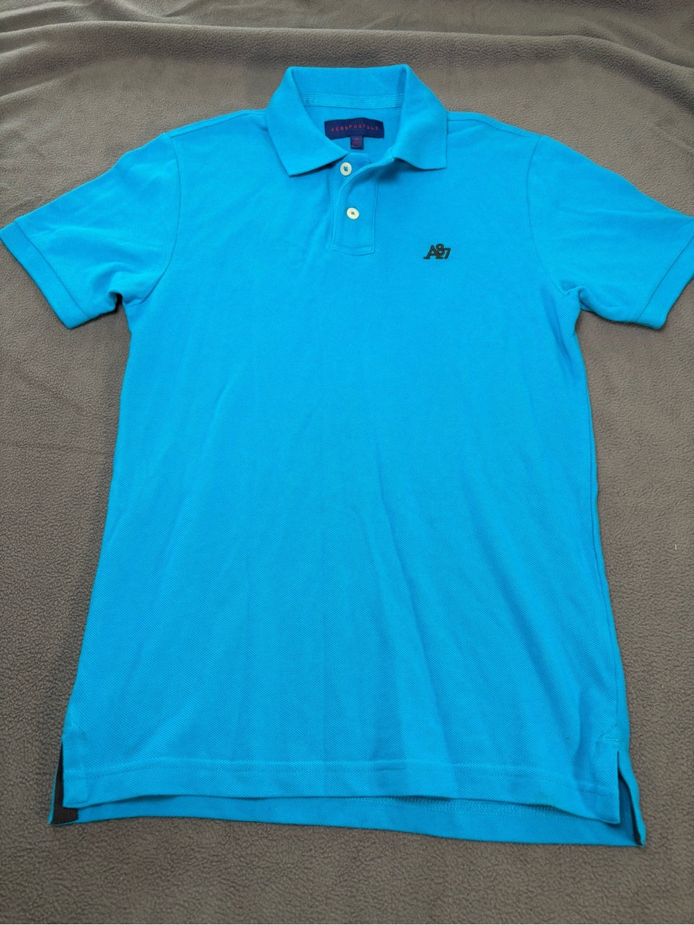 Aéropostale A87 Blue Polo Men's XS Short Sleeve Cotton Embroidered Logo Y2K